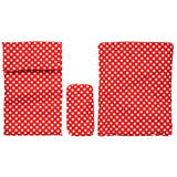Literie de poupée Goki - rouge à pois blancs