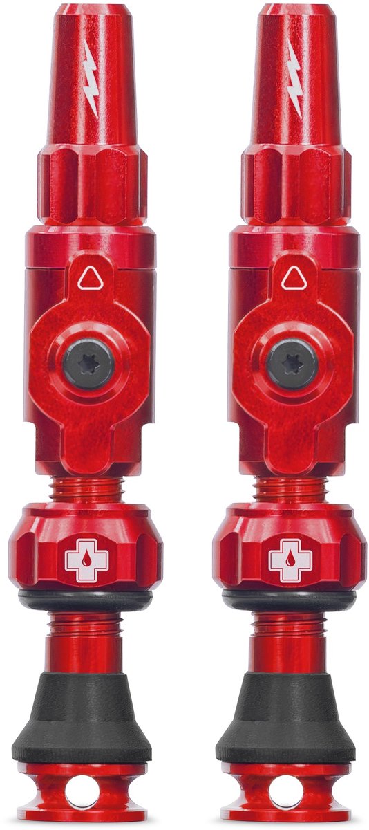 Muc-Off Tubeless Valve Big Bore Lite Small Red French Presta Valve 30mm