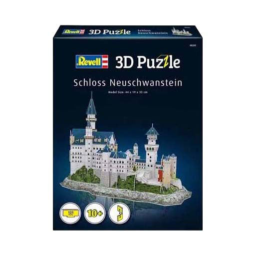 Revell trealamh tógála bhfreagra 3D Caisleán Neuschwanstein - 121 píosa.