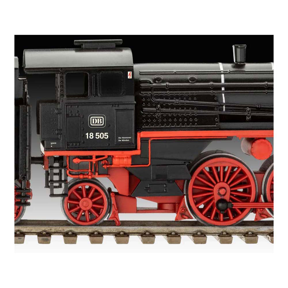 Revell model kit military vehicles - 02167 baureihe 18 505 - tender 2'3' t 38 - steam locomotive plastic - 1:87 - model construction