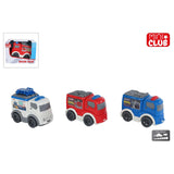 Mini club rescue vehicle free wheel 8cm 3 assorted