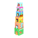 Pé pequeno - torre de empilhamento com animais