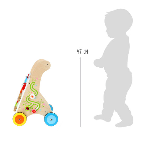 Small foot - houten baby walker loopwagen kleurrijk