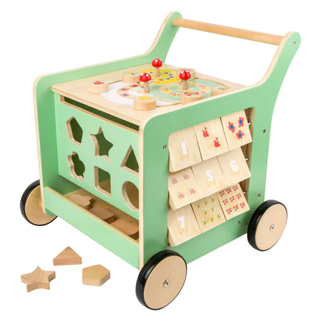 Small foot - houten baby walker loopwagen activiteitencentrum