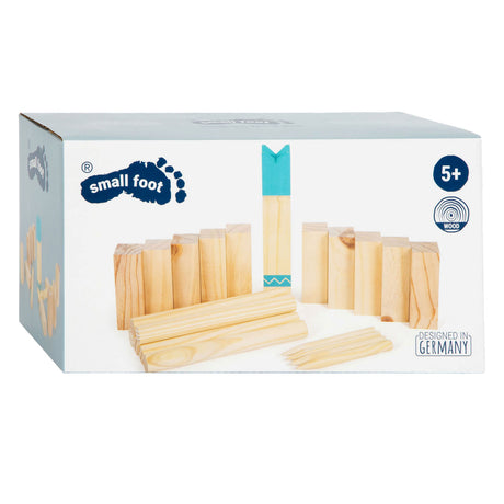 Small foot - wooden kub compact throwing game, 21 pcs.