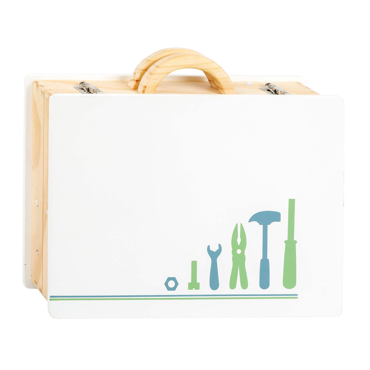 Small foot - wooden tool case nordic, 43 pcs.