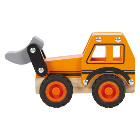 Small foot - Wooden Excavator Orange