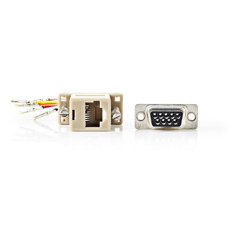 Nedis ccgp52820iv d-sub adapter d-sub 9-pin female - rj45 (8p8c) female ivory