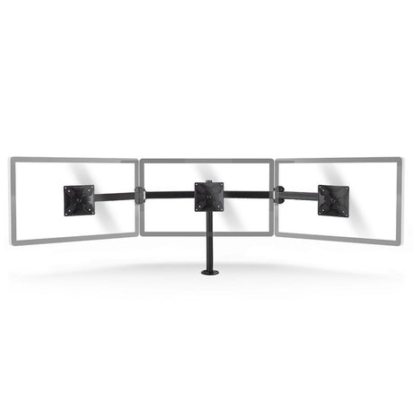 Nedis ergotmm100bk ergonomický držák monitoru, tři ramena monitoru, otočný a sklopný, černý