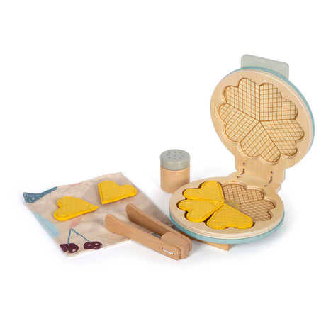 Klenge Fouss - Holz Waffel Eisen Spillset, 10 Stéck.