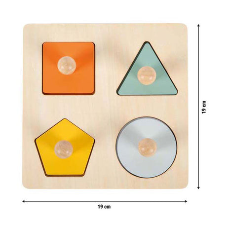 Malá noha - dřevěné tvary montessori puzzle fsc