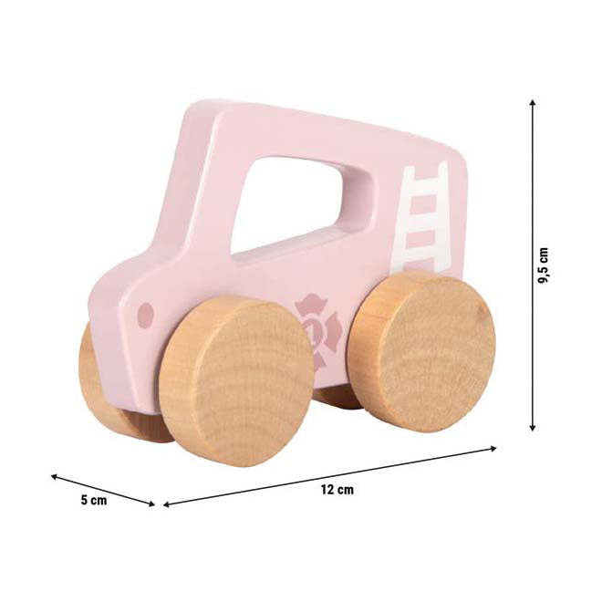 Small foot - wooden push car pink