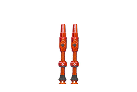 Muc-Off Tubeless Valve Big Bore Lite Large Orange French Presta Valve 45mm