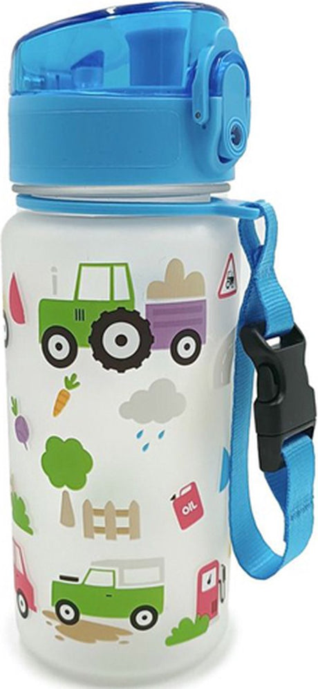 Puckator little tractors pop top 350ml break-resistant children's drinking bottle school cup drinking cup child tractor