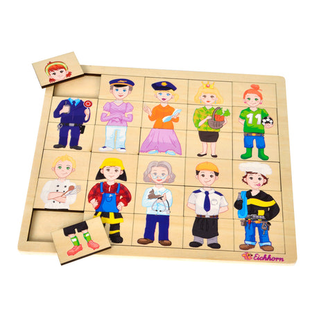 Eichhorn wooden puzzle - professions, 30 pieces.