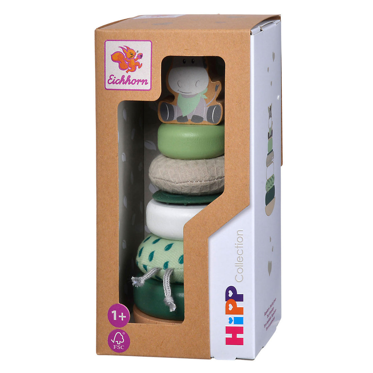 Eichhorn tour empilable en bois âne - jouets éducatifs pour bébé fsc.