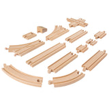 Eichhorn Wooden Train Tracks Deluxe Playset, 44 pieces.