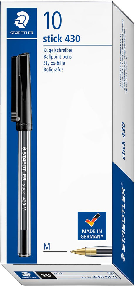 Staedtler ballpoint pen 430 medium black per 10 pieces