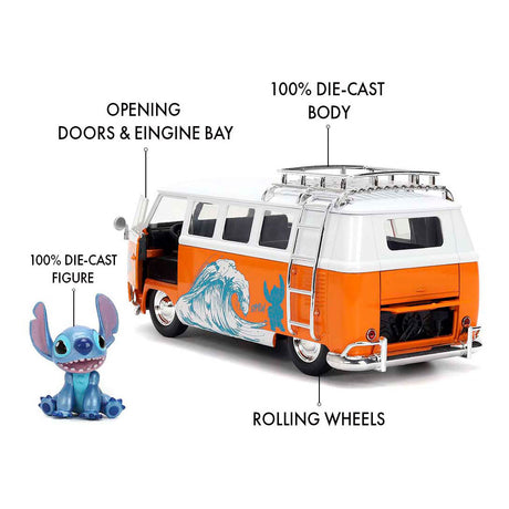 Zabawki Jada - ścieg 1961 vw bus 1:24 - 9336340314r01