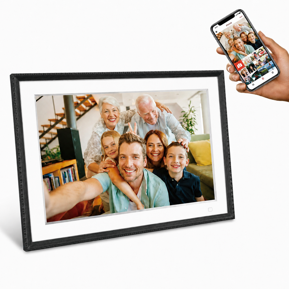 Benel Frameo digital photo frame HF-109t black 10.1 inch with frameglow
