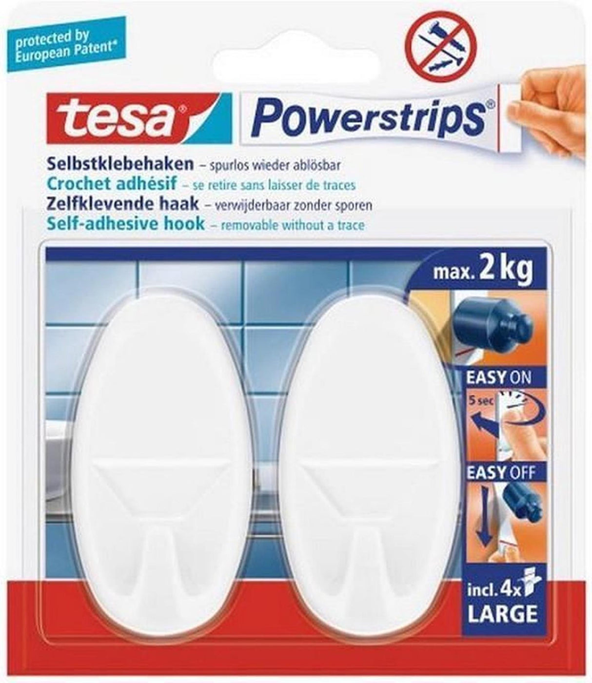 Tesa crochet l oval white crochet l oval white