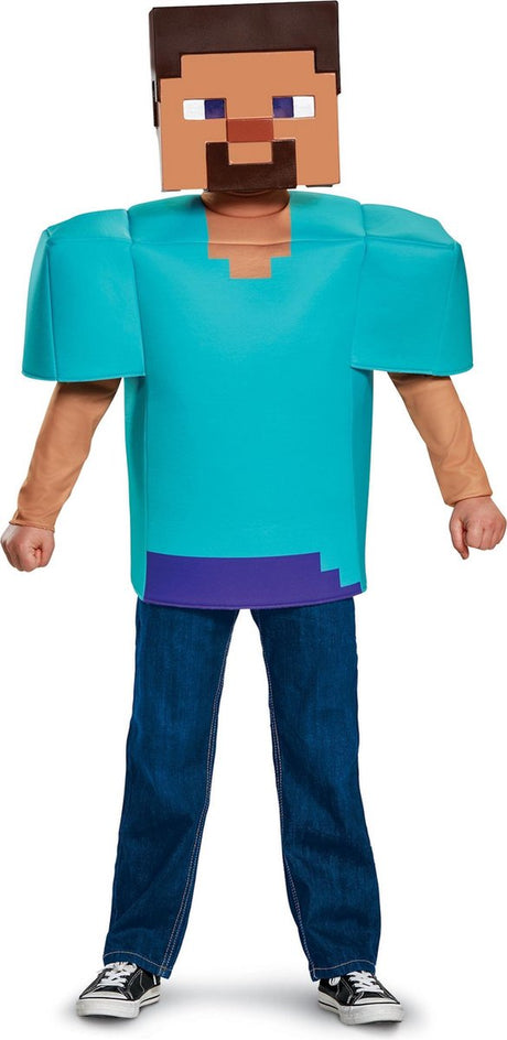 Disguise vegaoo - classic minecraft steve costume for kids