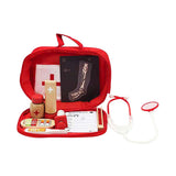 Mallette de médecin en bois du monde classique 19 pièces.