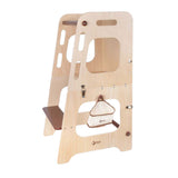 Classic world wooden 2in1 learning tower and table adjustable, 90cm