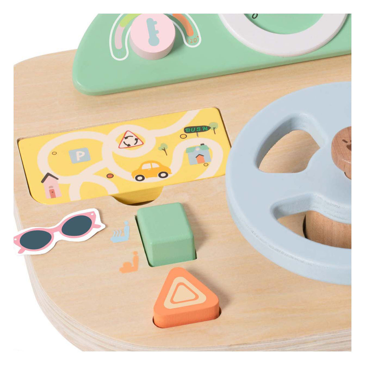 Classic World Wooden Multifunctional Steering Wheel