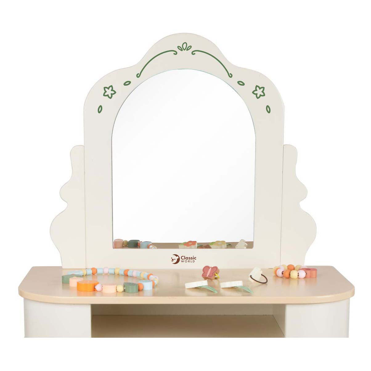 Classic world wooden dressing table with stool - including accessories