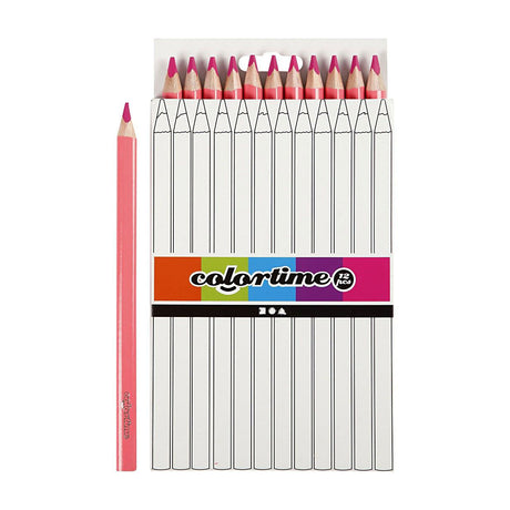 Pinn luaidhe daite jumbo triantánach cuideachta Creativ - bándearg, 12 ríomhaire.