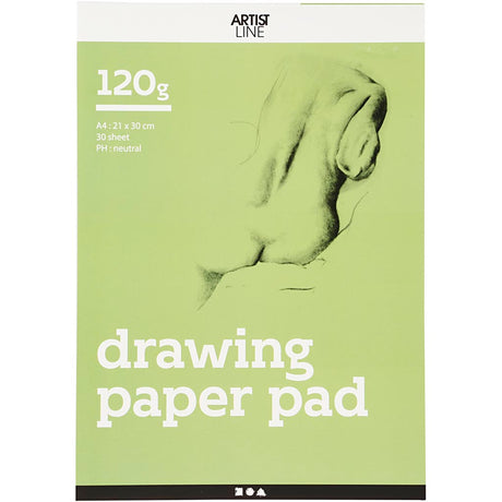 Blok rysunkowy firmy Creativ biały a4 120gr, 30 kartek