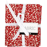 Creative Company patchwork fabric red 45x55cm, 4 pcs.