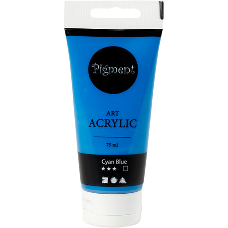 Creativ company pigment art acrylic paint cyan blue, 75ml