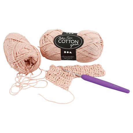 Fil de coton Creativ company, beige, 50gr, 170m