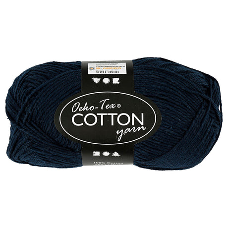 Creativ Company cotton yarn, dark blue, 50g, 170m