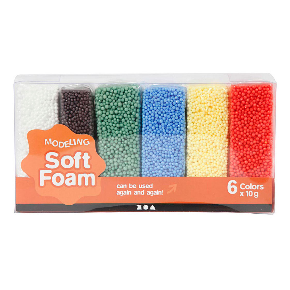Creativ company soft foam clay standard farger, 6x10gr.