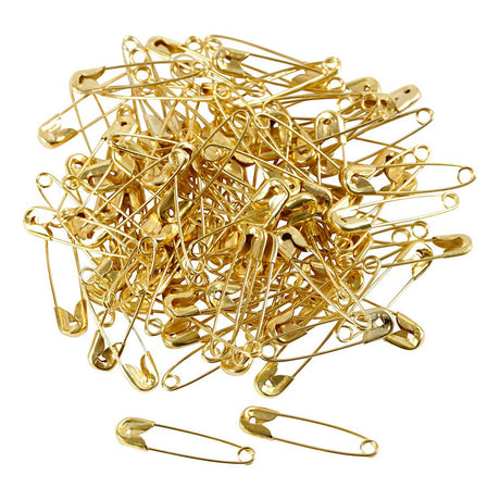 Creativ company safety pins l: 22 mm thickness 0 6 mm gold 100 pieces