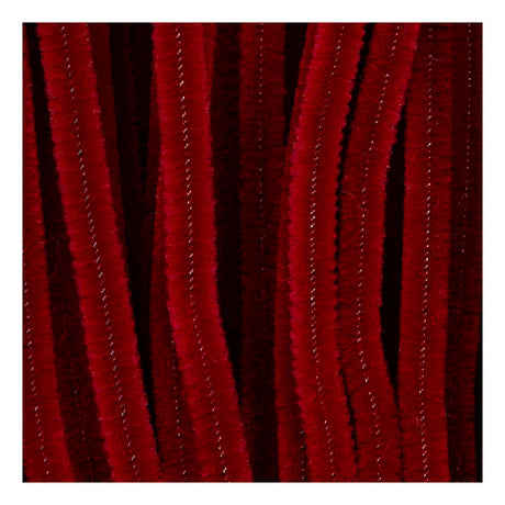 Creativ firmos šenilinis 6mm x 30cm tamsiai raudonas - 50 vnt.