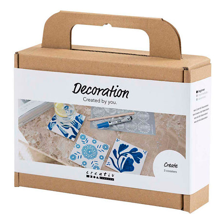 Creativ company https: www.cchobby.nl mini-hobbyset-decoration-porcelain-coasters-blue-1-box