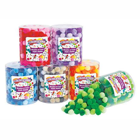 Colorations - pompoms 6 colors, 1500pc.