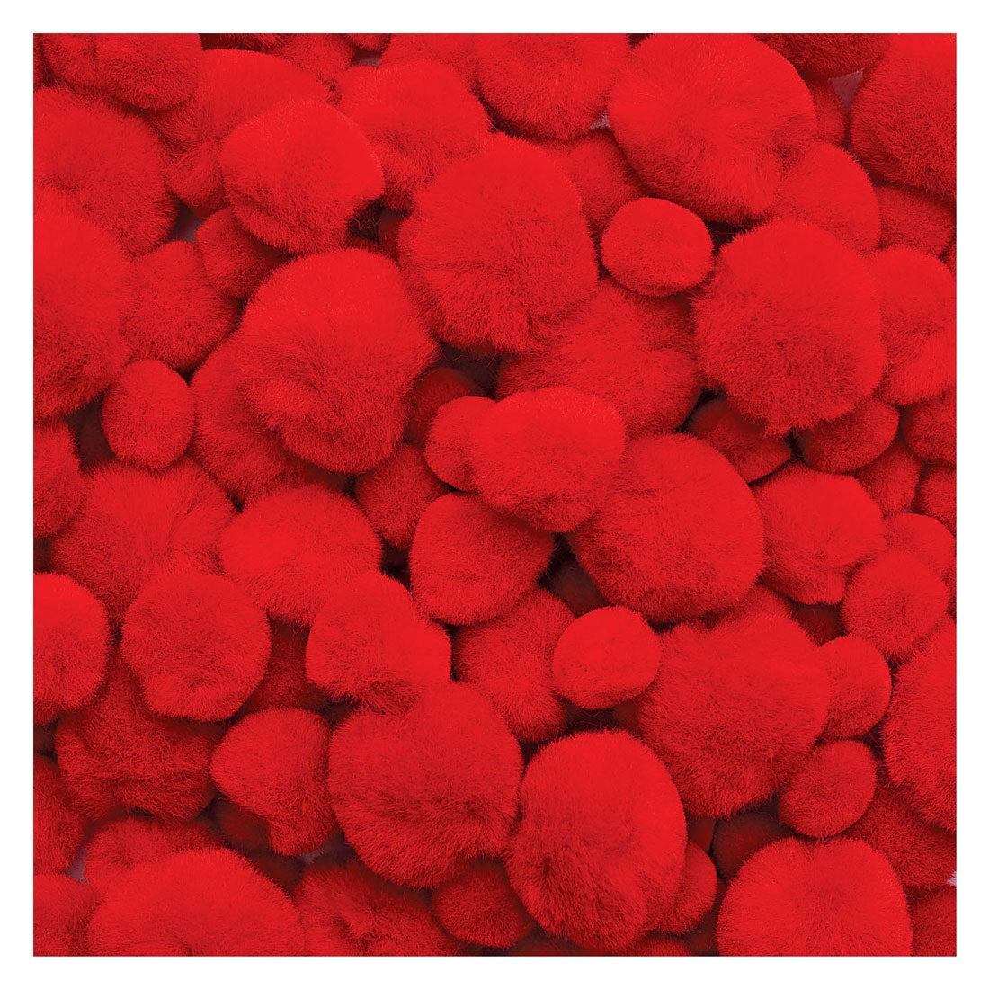 Colorations - pom poms red, 100 pcs.