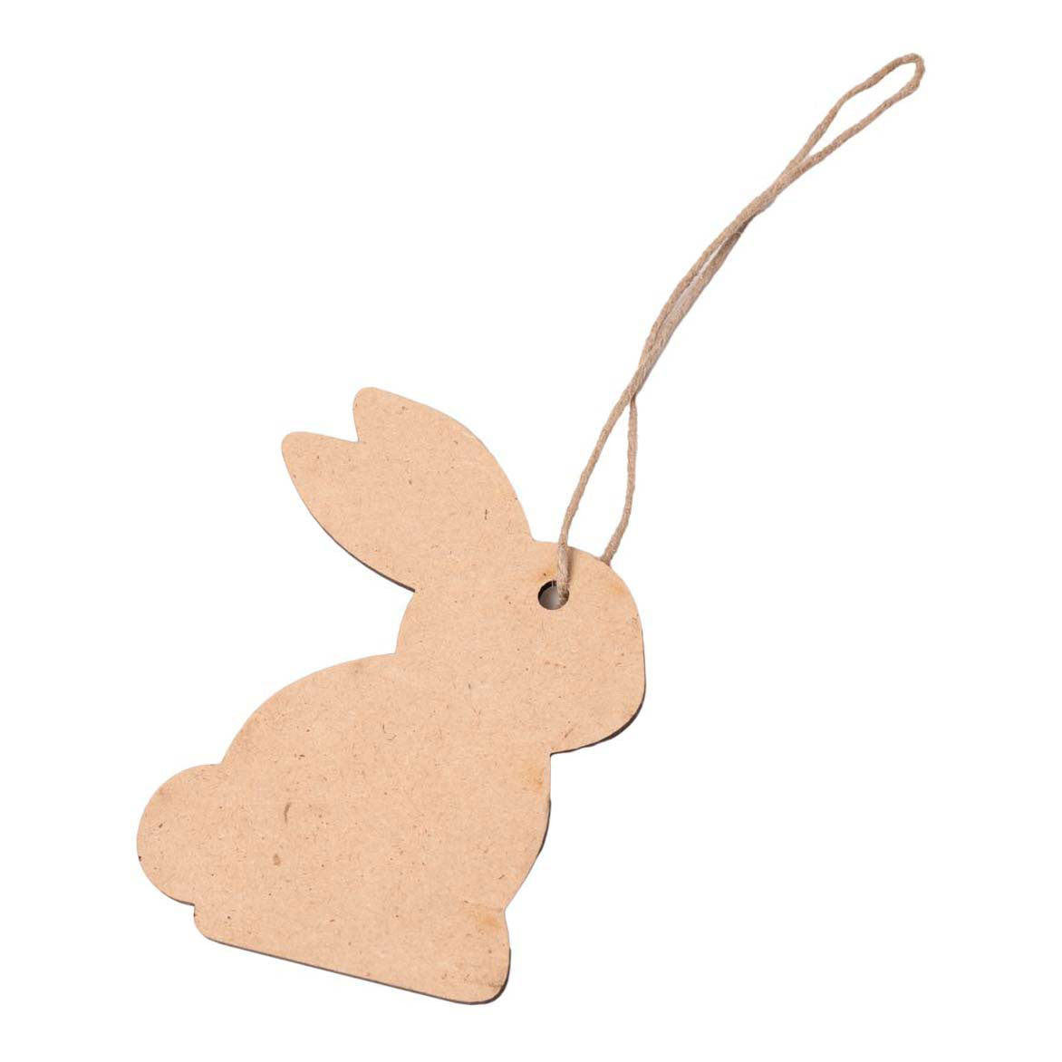 Mit Farben verzieren Sie Ihre eigenen Osterhasen-Anhänger, 6 Stück.