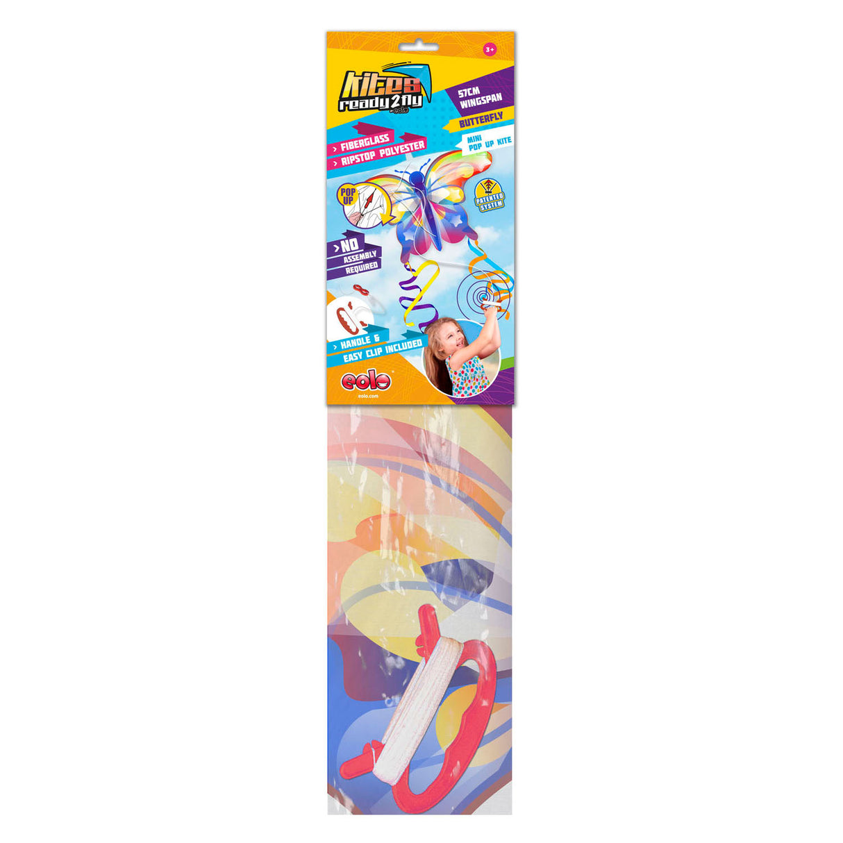 Kites Ready 2 Fly - Mini Mini Nylon Kite Butterfly Rainbow