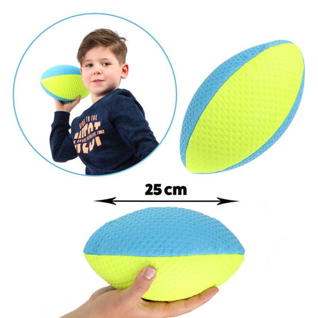 Toi-toys toi toys Pro sportinis regbio kamuolys neoninis mėlynas geltonas