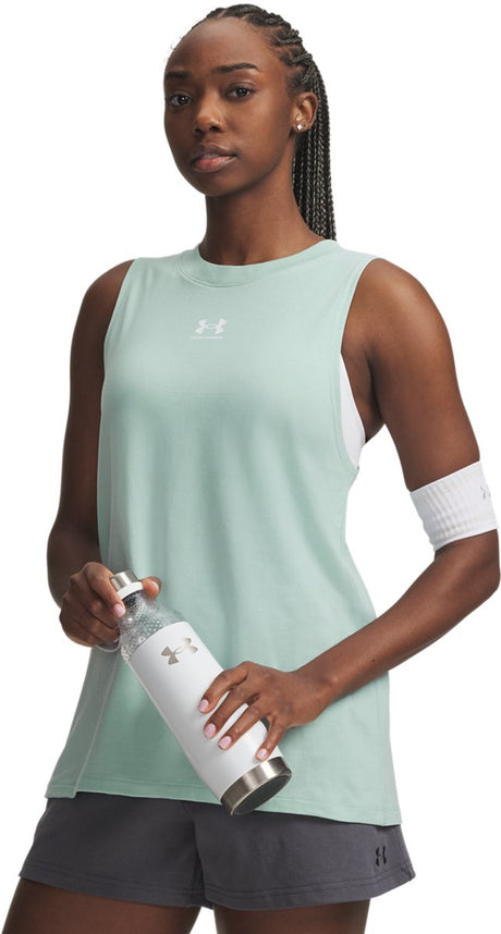 Under Armour UA Rival Muscle Tank-Blu Sportsskjorte for kvinner - Blå