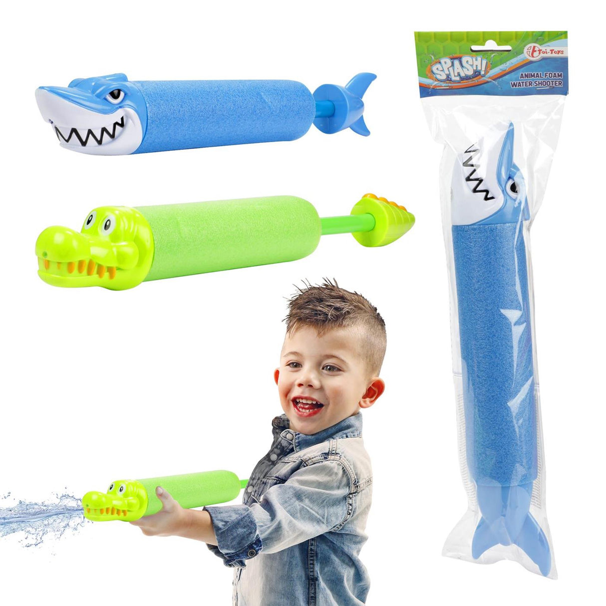 Toi-toys Toi Toys Spritzwasser Squirter Wasserpistole Langer Hai oder Krokodil