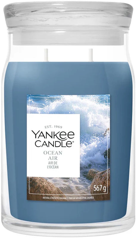 Yankee candle - ocean air large jar scented candle - 90 burning hours - two wicks
