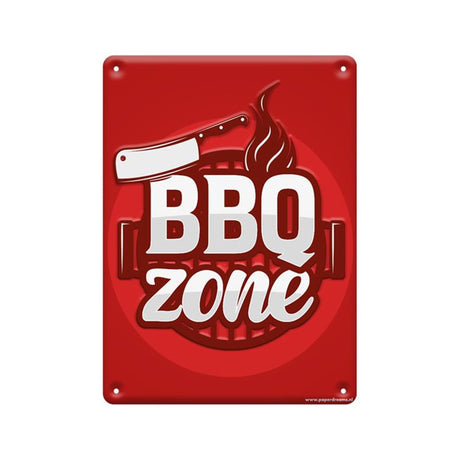 Kovový textový nápis Paperdreams - BBQ zóna