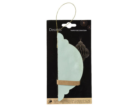 Decoris Christmas pendant made of paper 100% FSC dia11x15cm green